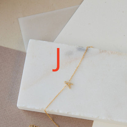 English 26 Letter Bracelet New Ladies With Diamonds Jewelry Gym From House J