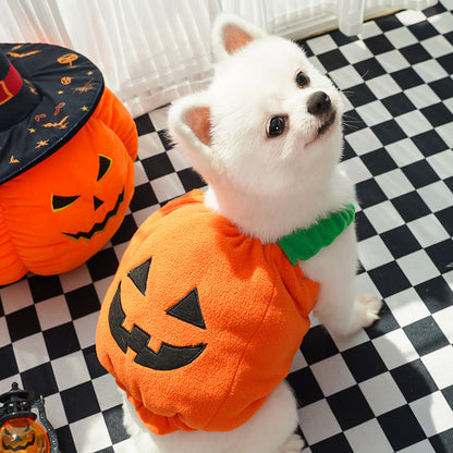 Halloween Pumpkin Vest For Dogs Cats Festive Pet Costume Harness Pets null