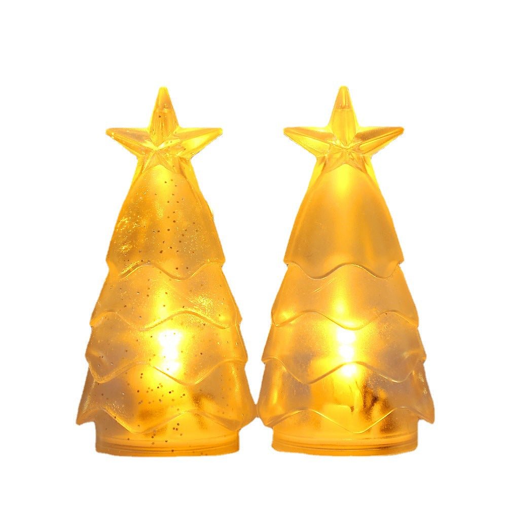 Christmas Decorations Christmas Tree Transparent Crystal Night Light Holidays Gym From House