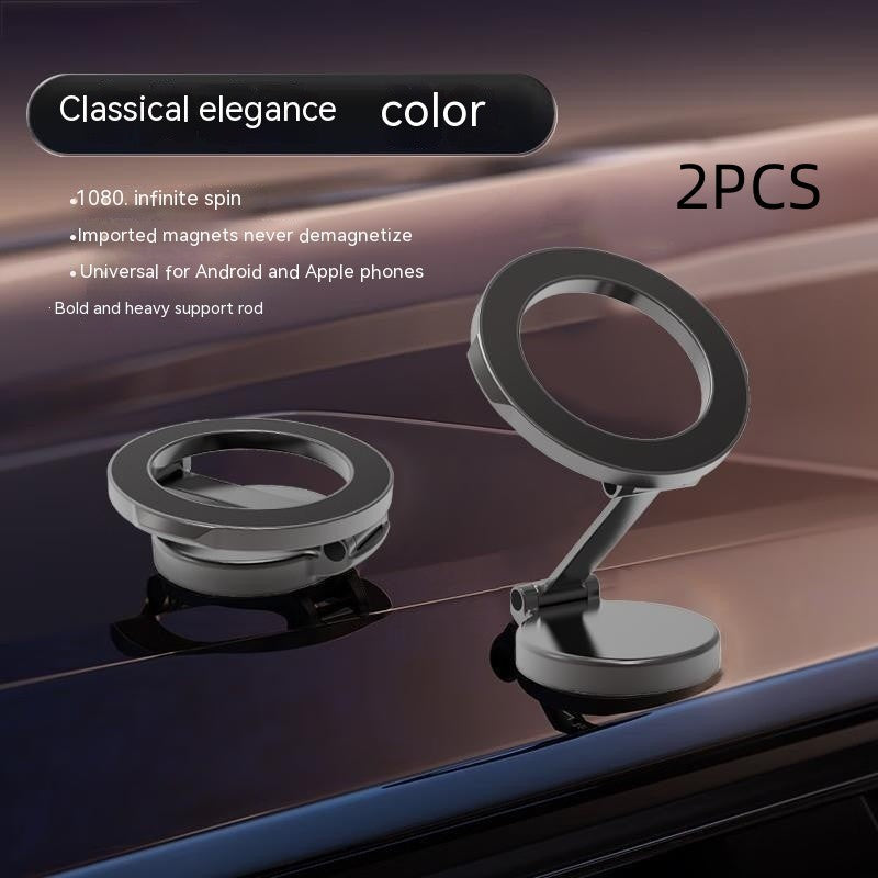 Magnetic Car Phone Mount All-Metal Foldable Phone Holder For Car Gadgets dealsniper-net Qian Color 2PCS