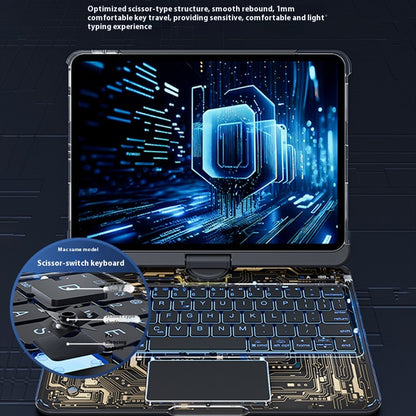 360 Swivel Keyboard Clear Case For IPad Smart Trackpad Electronics dealsniper-net