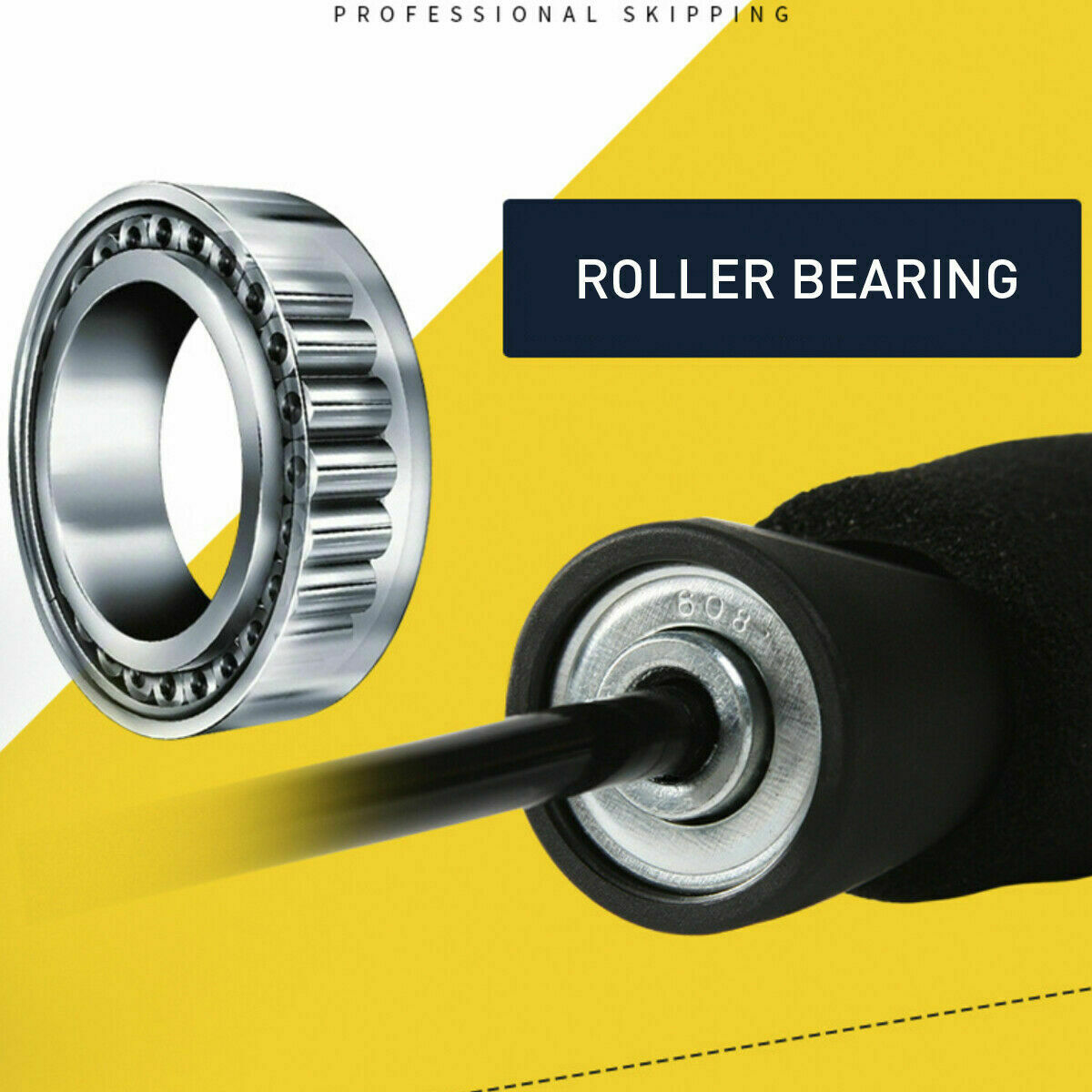 Gym Aerobic Exercise Boxing Skipping Jump Rope Adjustable Bearing Rope Sports DealSniper.net