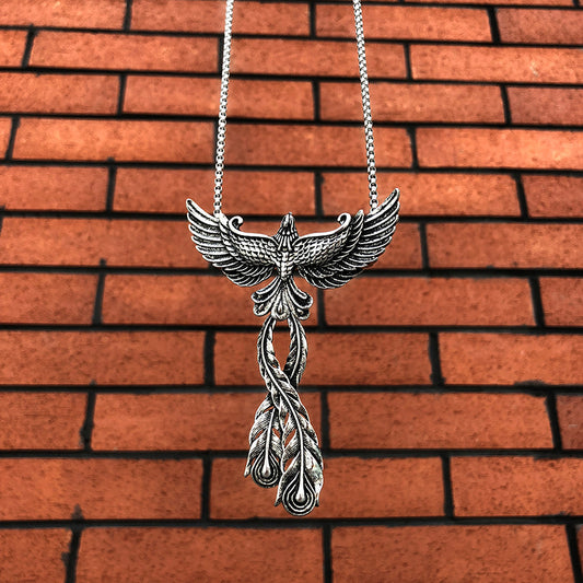 Fashion Alloy Big Phoenix Pendant Necklace Jewelry dealsniper-net