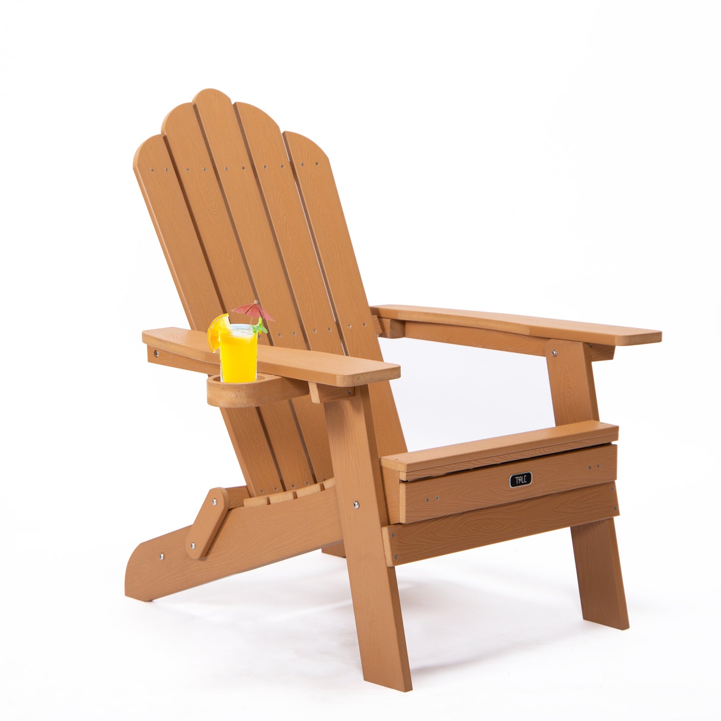 TALE Folding Adirondack Chair With Pullout Ottoman With Cup Holder Outdoor dealsniper-net