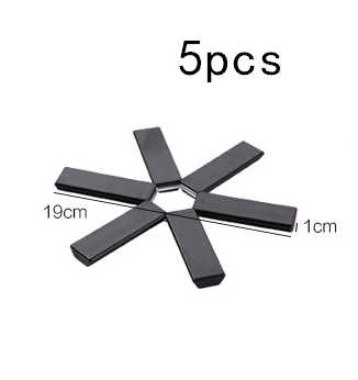 Kitchen Non-slip Folding Insulated Mat Heat Resistant Cushion Pad Kitchen dealsniper-net Black 5pcs
