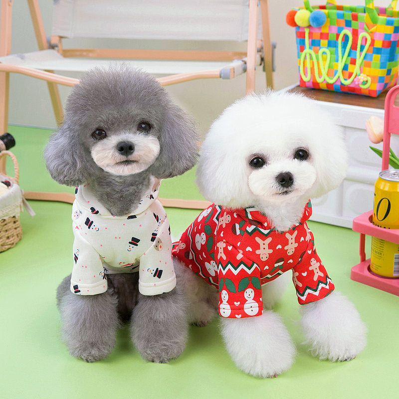 Dog Clothes Christmas Sweatshirt Clothes Pets DealSniper.net