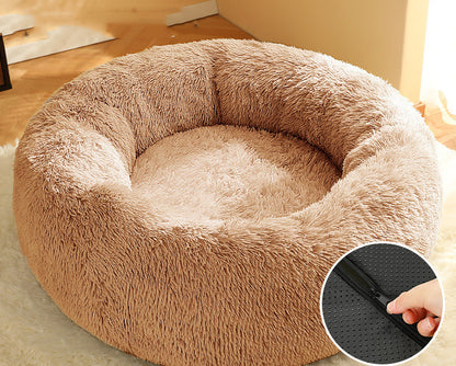 Warm Plush Pet Nest Round Fashion Pets Gym From House Coffee 2XL
