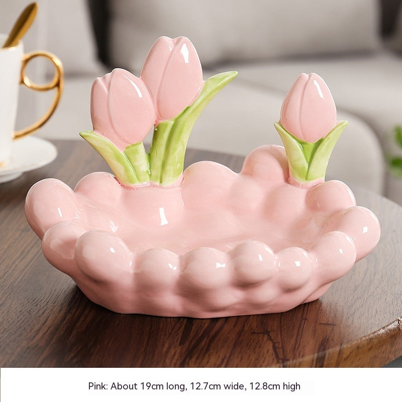 Tulip Home Hallway Key Storage Box Desktop Home Decor DealSniper.net Pink