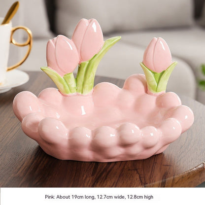 Tulip Home Hallway Key Storage Box Desktop Home Decor DealSniper.net Pink