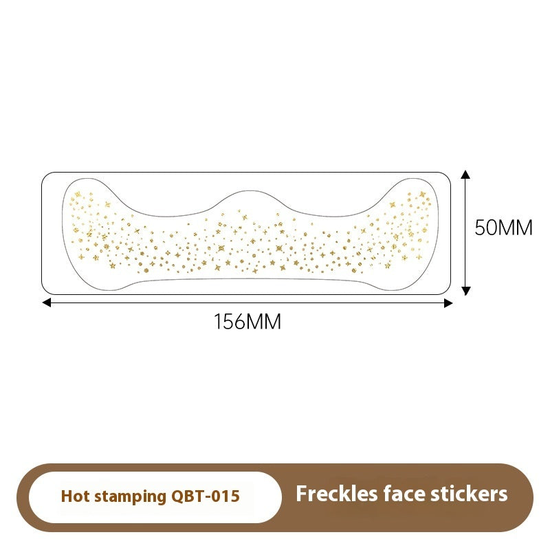Gilding Freckle Tattoo Sticker Gilding Glitter Stickers Waterproof Beauty DealSniper.net QBT015 Gilding 156X50MM 1PCS