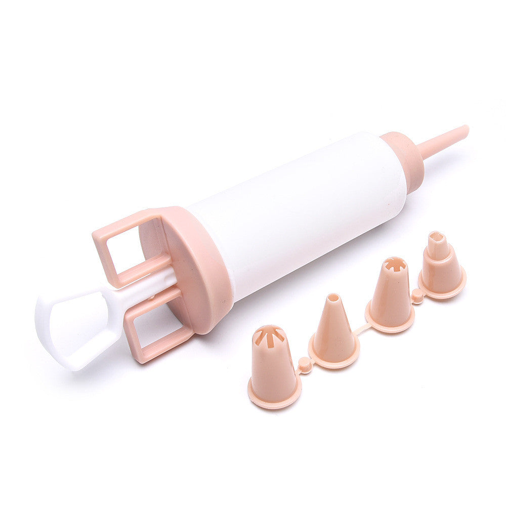 5Sets Of Cream Mounted Nozzles Kitchen Gadgets Kitchen dealsniper-net Pink Mounting gun