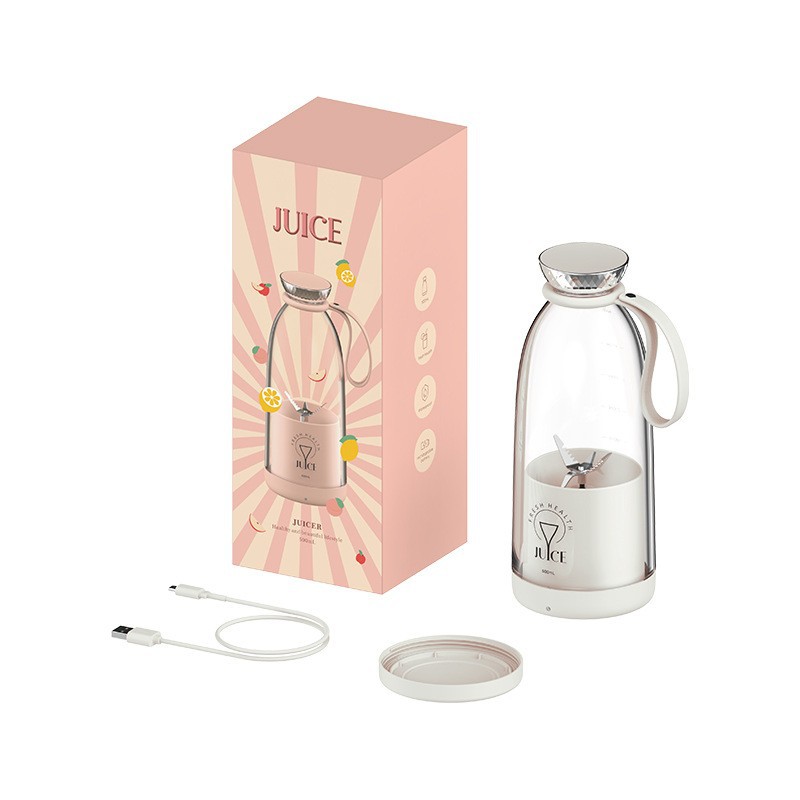 New Electric Portable Juice Cup Kitchen Gym From House White 500ML USB