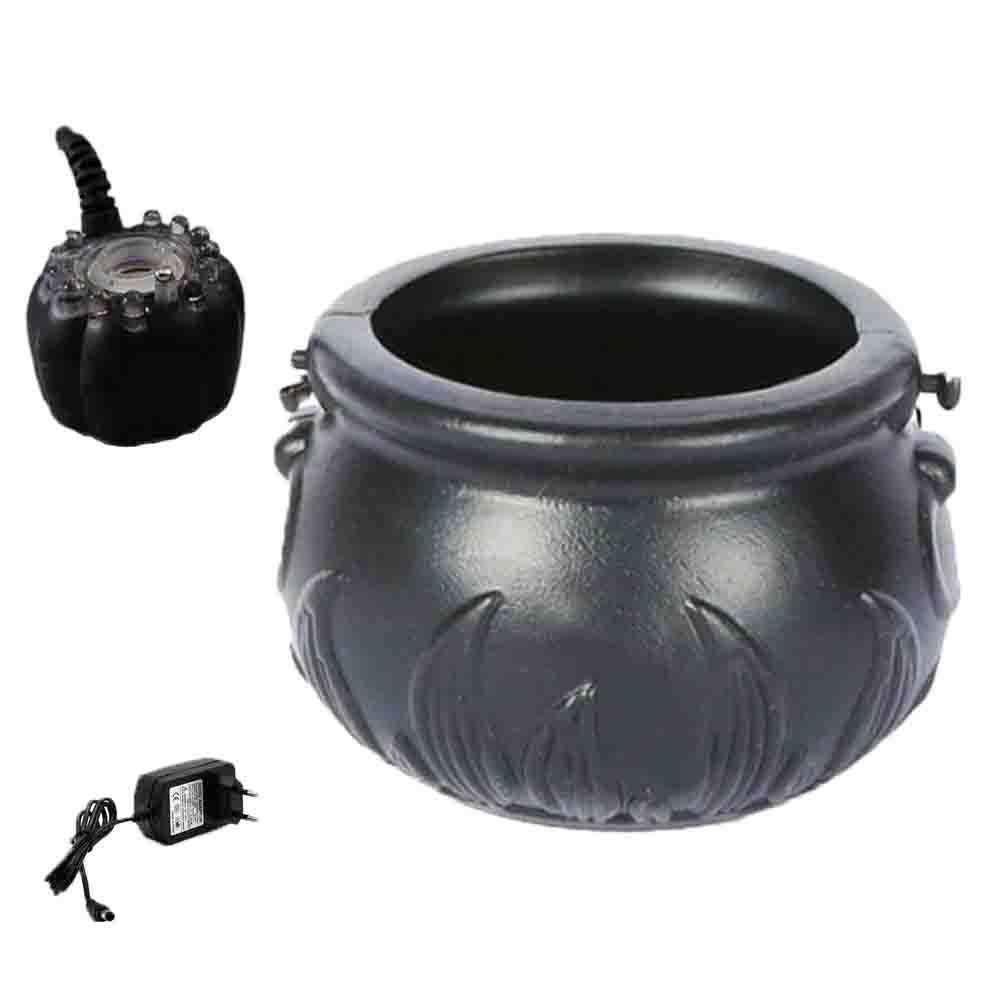 Halloween Pumpkin Smoke Witch Bucket Color Changing Lights Jewelry dealsniper-net Black EU