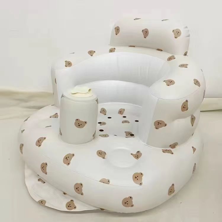 Portable Inflatable Baby Dining Chair For Bathing And Swimming Kids DealSniper.net Little bear