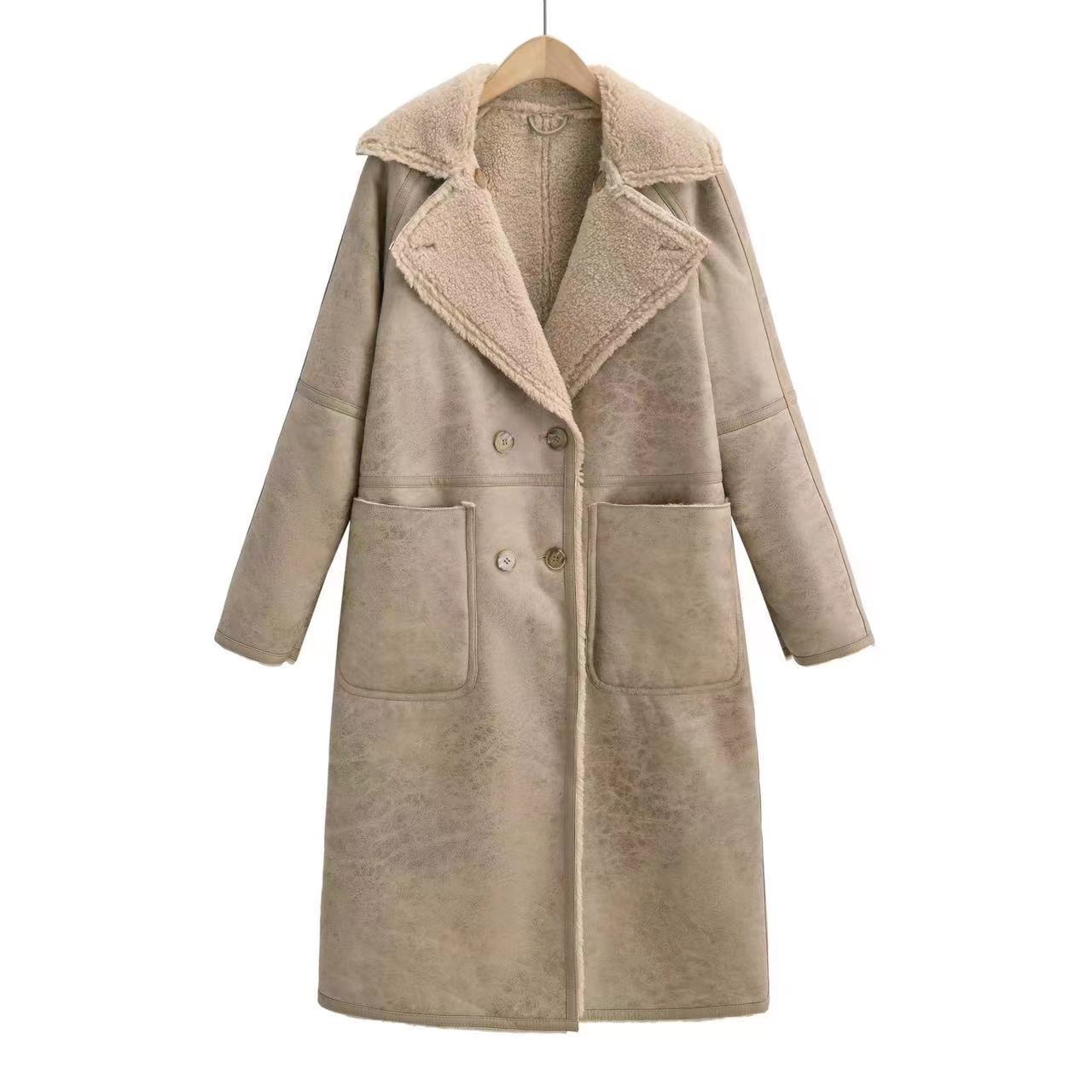Winter Jacket With Belt Fashion Double Breasted Lapel Windbreaker Women Gym From House