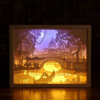 LED Paper Carving Lamp 3D Light Home Decor DealSniper.net E