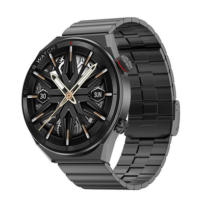 Smart Watch Bluetooth Calling Heart Rate Music Playback Jewelry DealSniper.net Black Steel