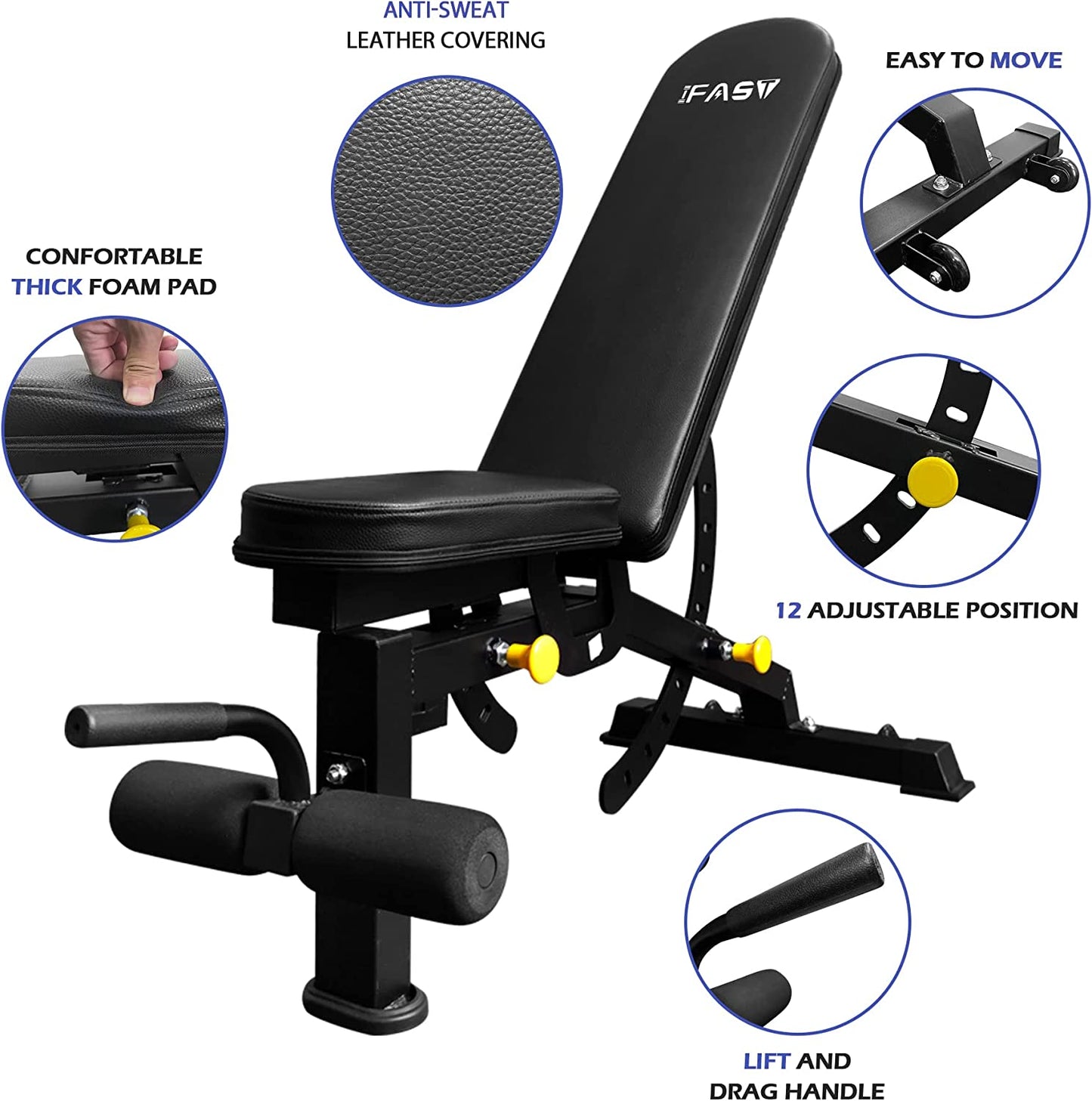 Adjustable Strength Training Bench Press Home Full Body Workout Sports Gym From House