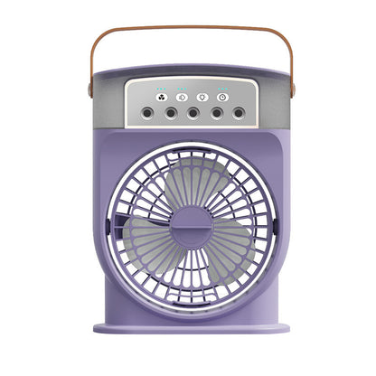 Portable USB Air Conditioner Cooling Fan With 5 Sprays House dealsniper-net Purple Chargeable