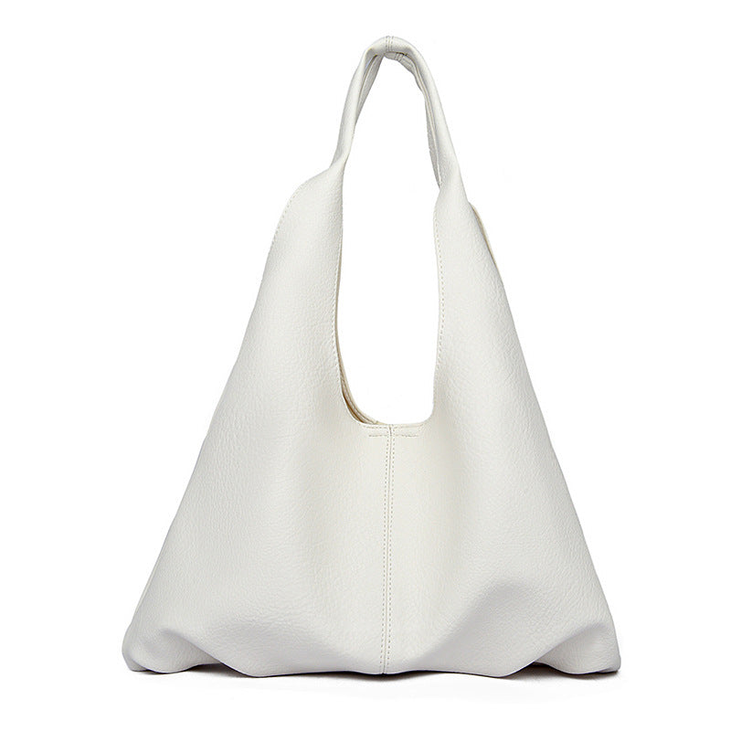 Ins Design Underarm Bags Fashion Solid Color Large Capacity Simple Shoulder Bag For Women Party Bags Women DealSniper.net White