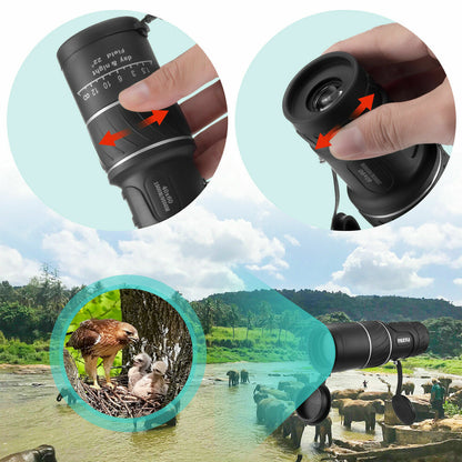 40x60 Day Night Vision HD Optical Monocular Hunting Camping Outdoor DealSniper.net