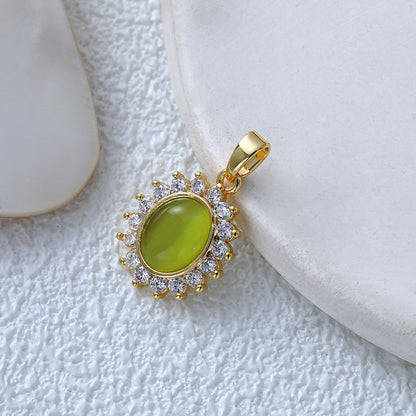 Fashionable Commuter Trendy Micro-Inlaid Zircon Ice-Type Necklace Jewelry Gym From House D014J