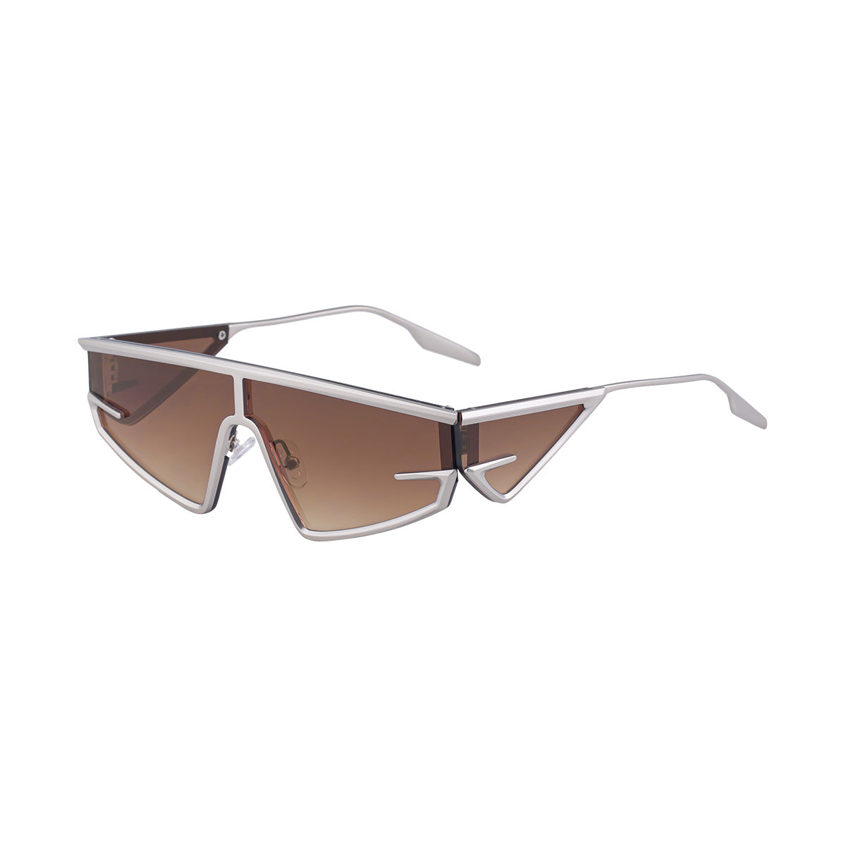 New European And American Fashion Cat-Eye Sunglasses Men Gym From House C2 matte silver double tea