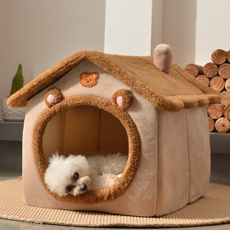 Four-season Universal Warm Closed Cat And Dog Kennel Pets Gym From House