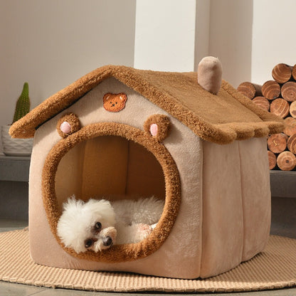 Four-season Universal Warm Closed Cat And Dog Kennel Pets Gym From House