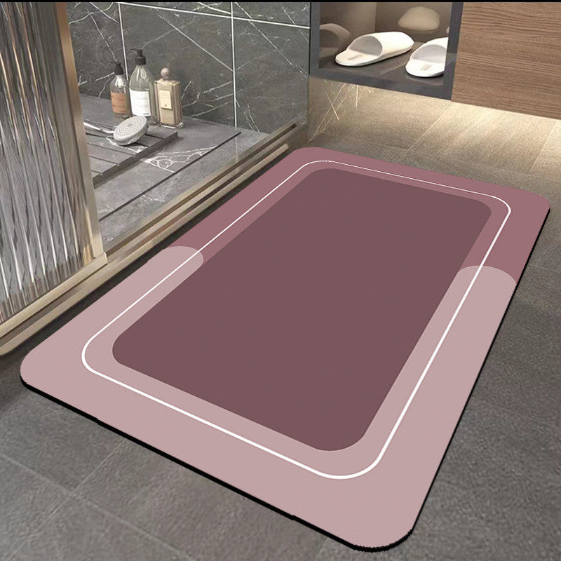Bathroom Absorbent And Quick-drying Floor Mat House DealSniper.net Red Rectangle 40x60cm
