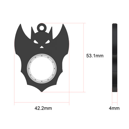 Halloween Creative Fidget Spinner Toy Bat Demon Ghost Keychain Deals dealsniper-net