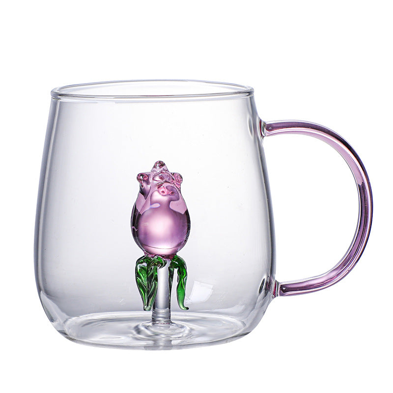 Three-dimensional Cartoon Shape Glass Cup Home Cute