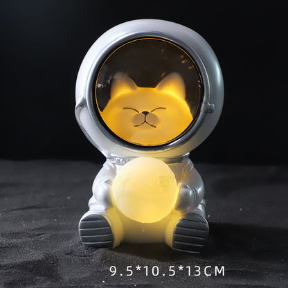Starry sky animal atmosphere night light Gadgets dealsniper-net Kitten 9.5x10.5x13cm