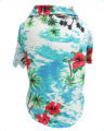 Dog Spring And Summer Thin Shirt Corgi Blue Cat Clothes Pets DealSniper.net Hawaiian green 2XL
