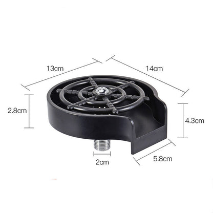 Bar Counter Cup Washer Sink High-pressure Spray Kitchen dealsniper-net Black