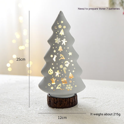 Christmas Luminous Glass Desktop Decoration Holidays dealsniper-net White Christmas Tree