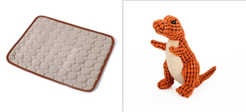 Pet Ice Mat Summer Pet Mat Dog Mat Cat Cooling Mat Pets Gym From House Brown set 100x70cm
