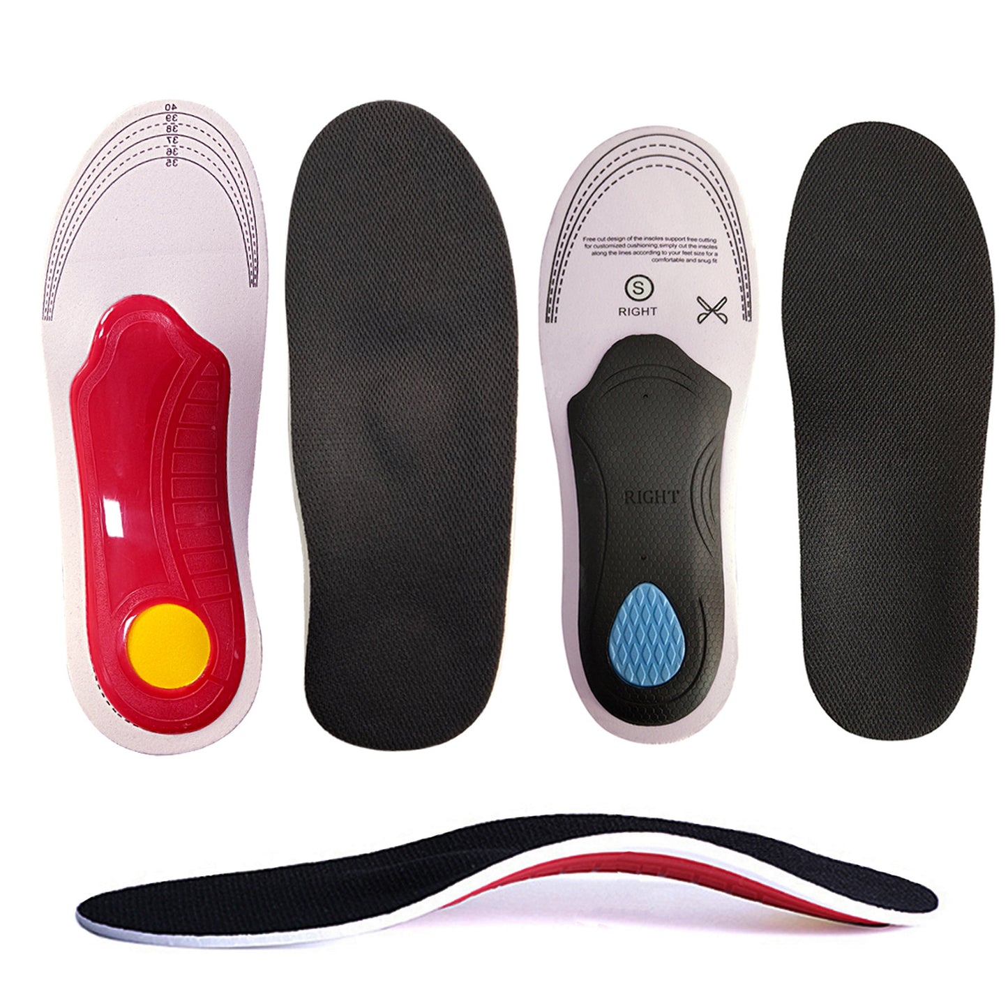 Flat Foot Correction Insole Arch Support Breathable Shock Absorption Insole