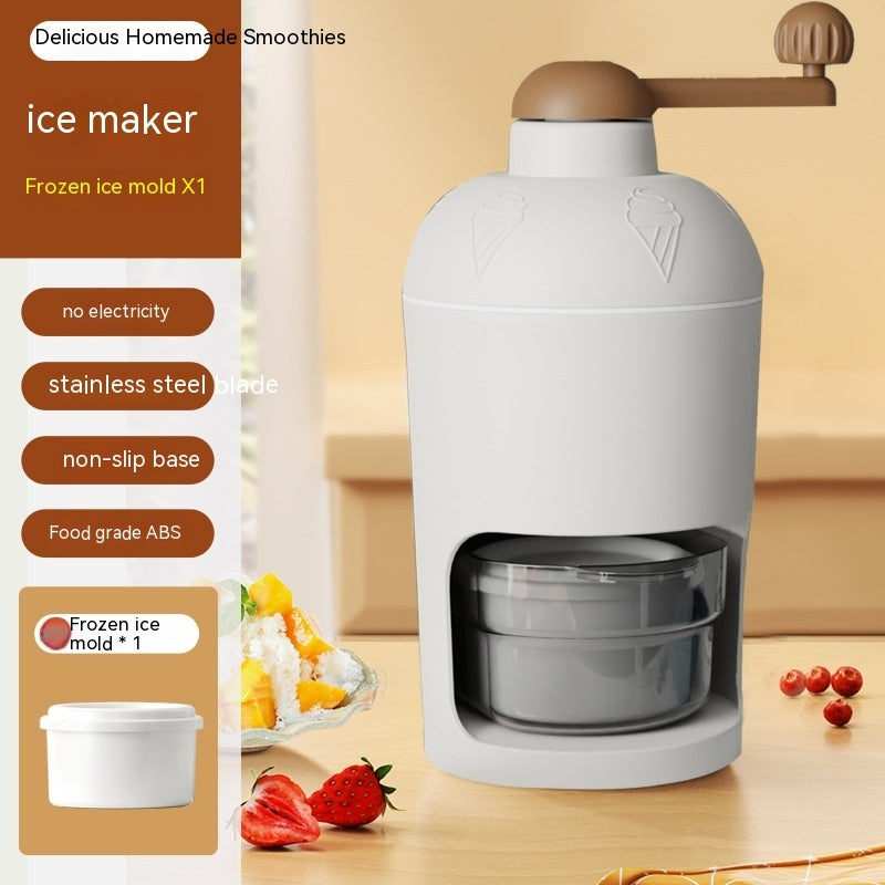 Manual Ice Crusher Household Small Ice Crushing Kitchen dealsniper-net 1 Ice Mold White