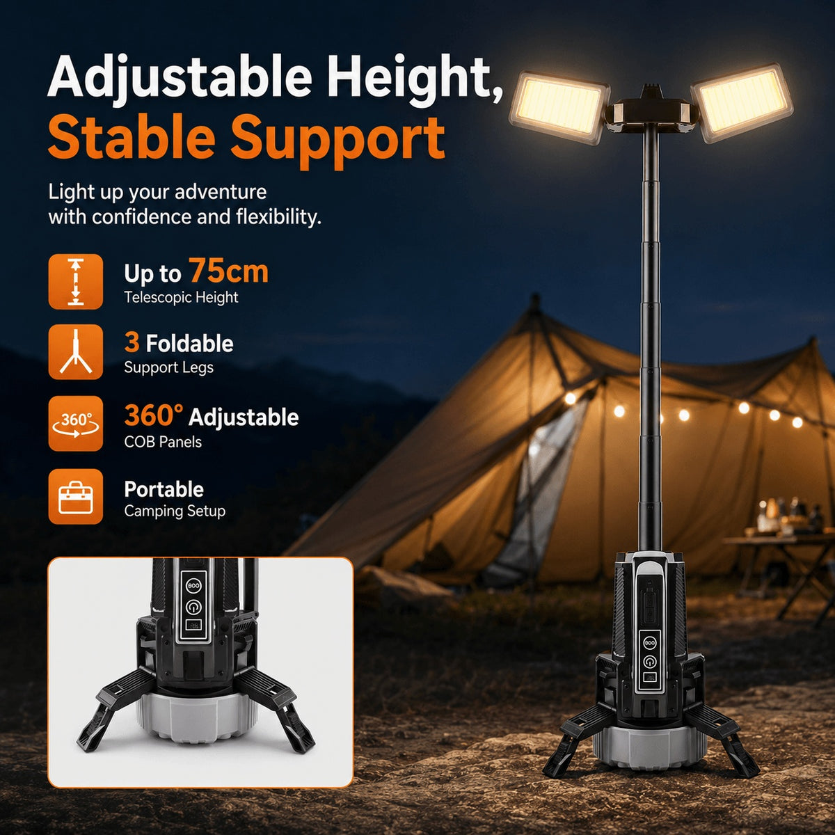 Rechargeable Battery Display Power Bank Function Type C LED Home Decor DealSniper.net