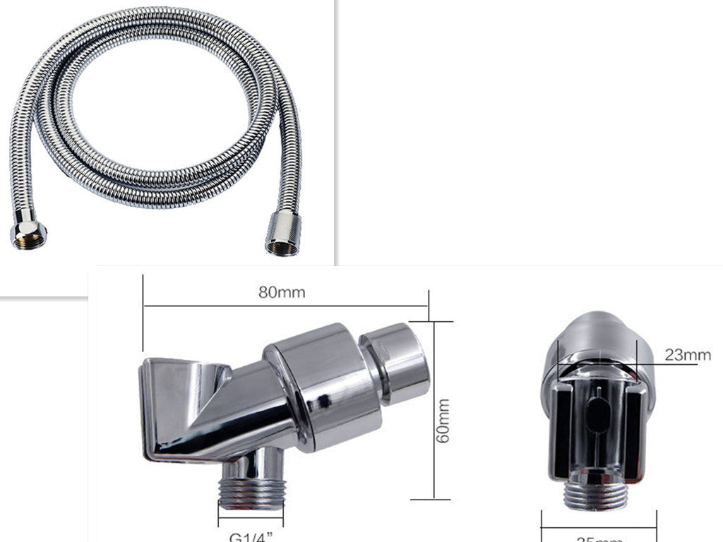Propeller Driven Shower Head With Stop Button And Cotton Filter