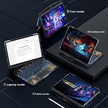 360 Swivel Keyboard Clear Case For IPad Smart Trackpad Electronics dealsniper-net