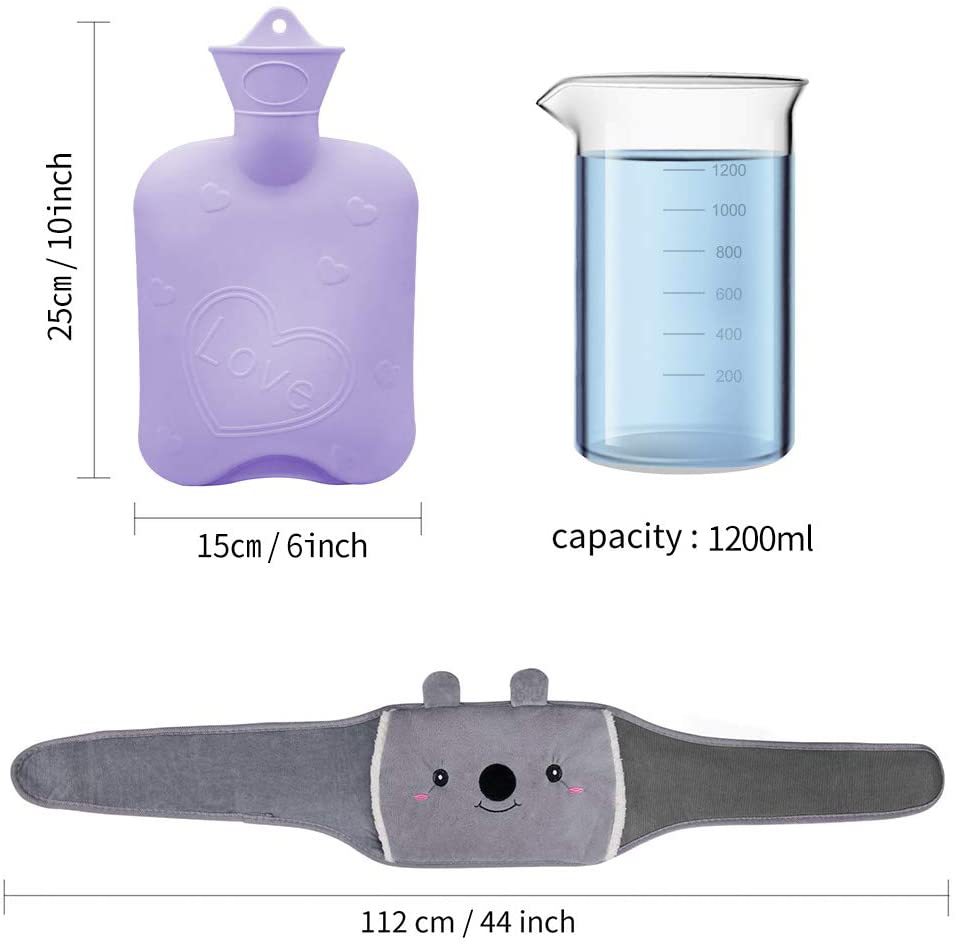 Winter Water Bottle Belt Large Hand Warmer Cute Animal Hot Water Health Gym From House