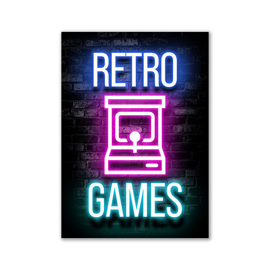 Nordic Neon Advertising Game Canvas Core Home Decor DealSniper.net 10style 30x40cm
