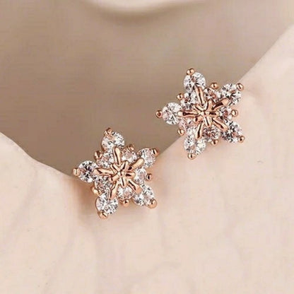 Sweet Star Stud Earrings For Women Luxury Delicate Star Versatile Jewelry Gym From House