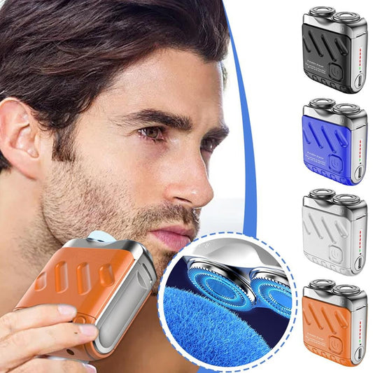 Portable Rotary Dual Ring Electric Shaver Men Travel Mini Shaver Men Gym From House
