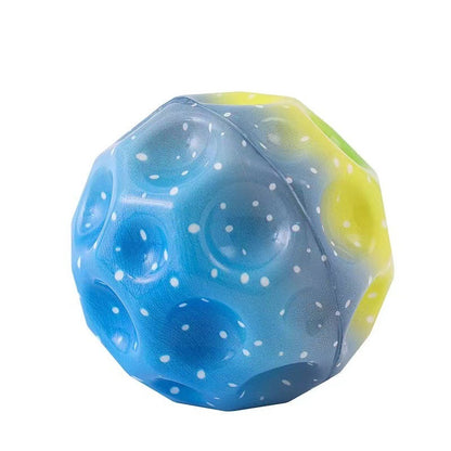 Colorful Hole Ball Soft Bouncy Ball Anti-fall Moon Shape Kids dealsniper-net Middle Gray