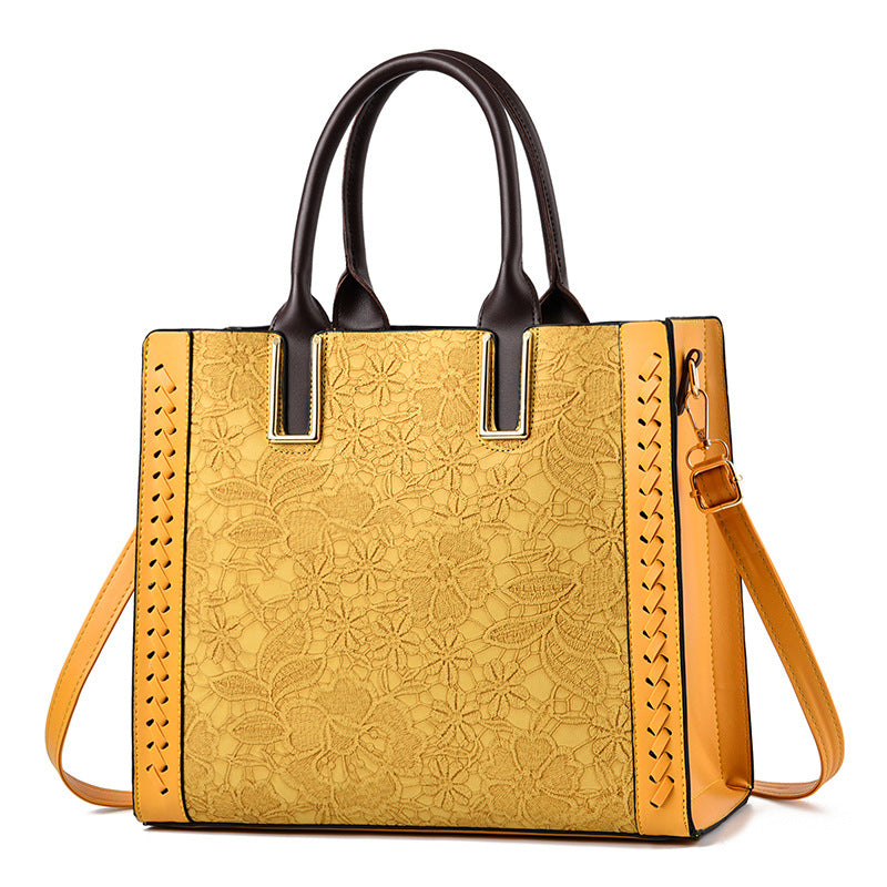 Ladies New Simple Elegant Shoulder Bag House Gym From House Bright Yellow