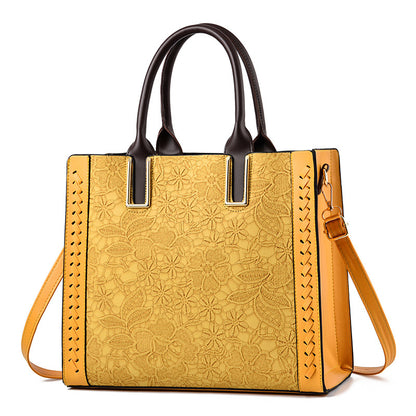 Ladies New Simple Elegant Shoulder Bag House Gym From House Bright Yellow