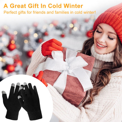 Unisex Touch Screen Gloves Full Finger Winter Warm Knitted Gloves Outdoor Gym From House
